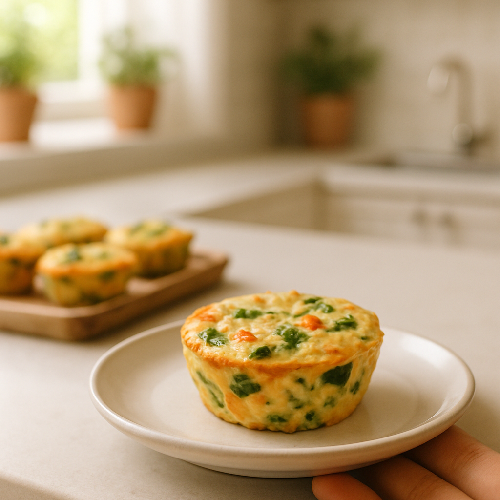 Toaster Oven Mini Vegetable Frittata for One