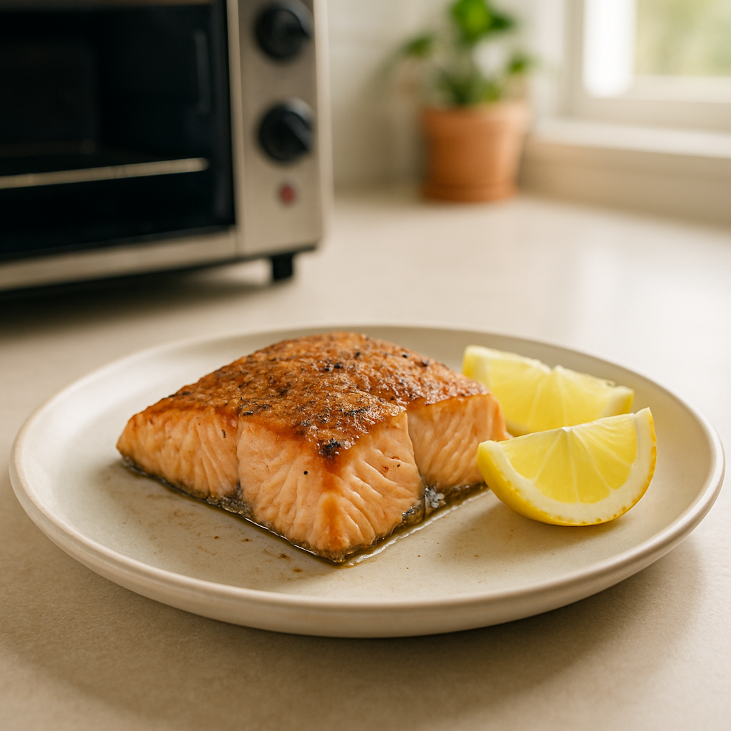 Toaster Oven Baked Salmon for Two