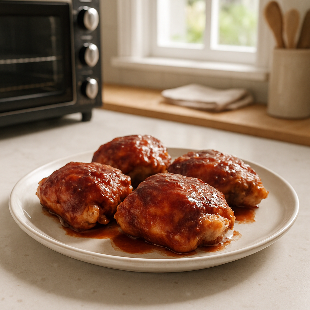 Toaster Oven BBQ Chicken Thighs