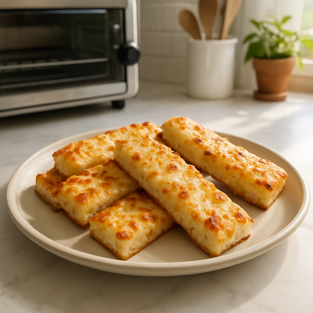 Toaster Oven Cheesy Breadsticks