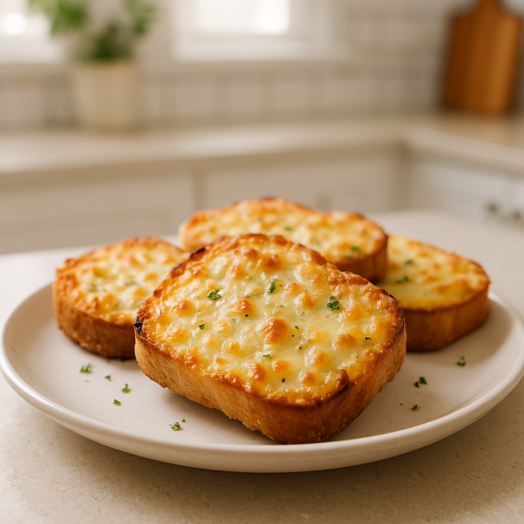 Toaster Oven Cheesy Garlic Toast