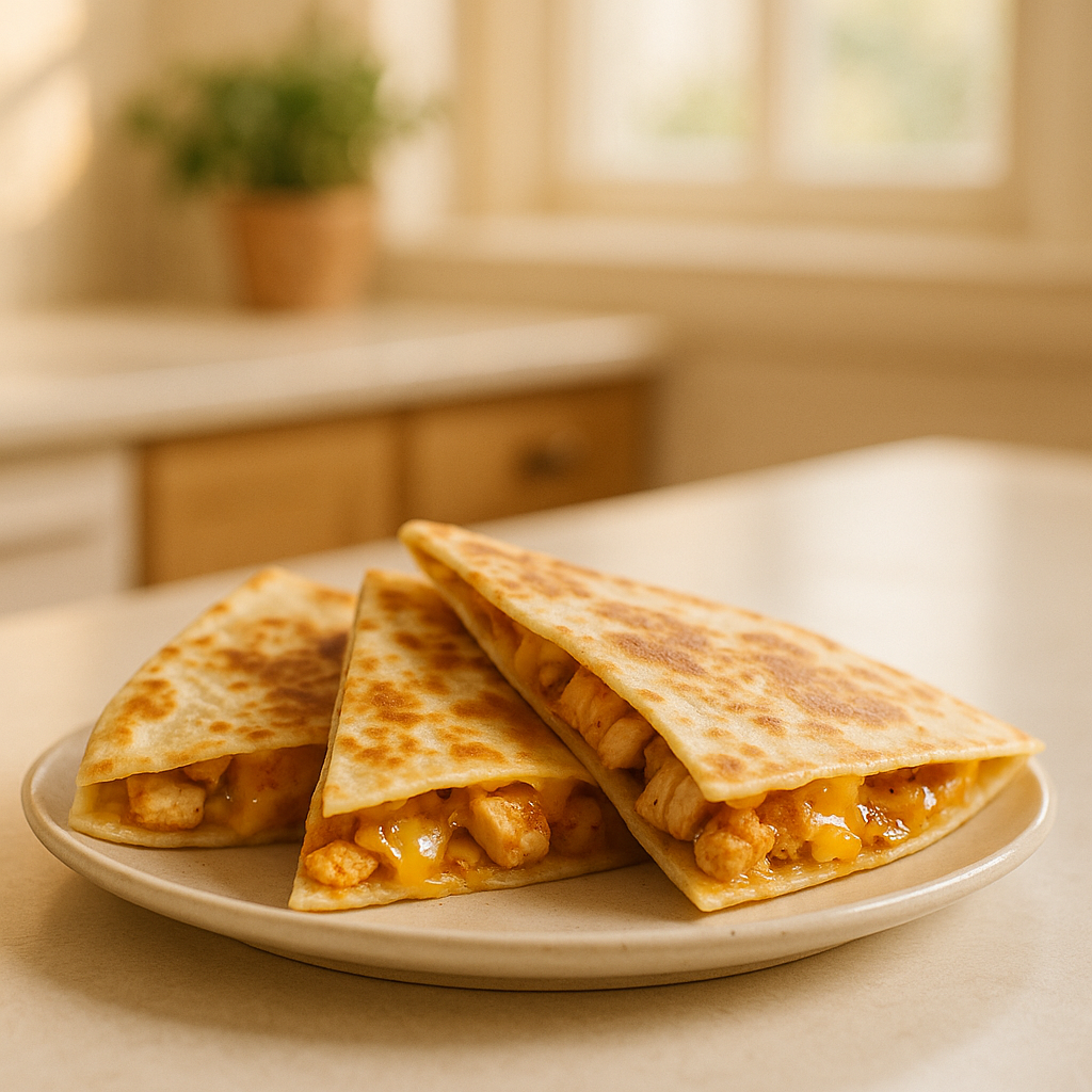 Toaster Oven Chicken Quesadilla
