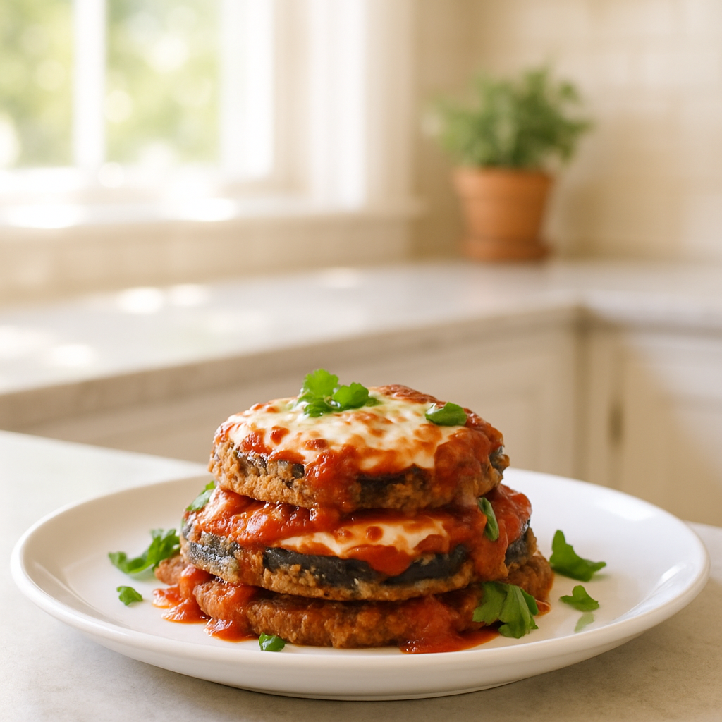 Toaster Oven Eggplant Parmesan