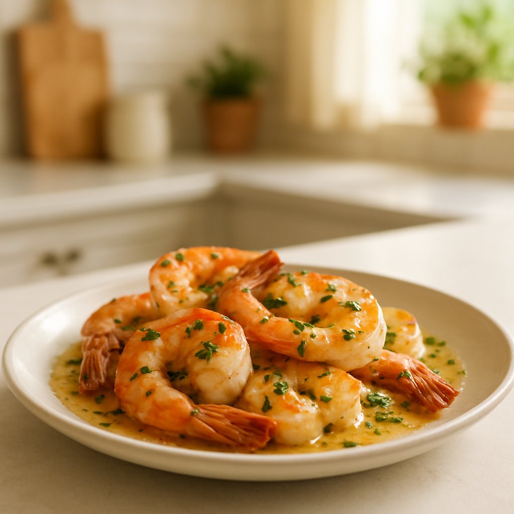 Toaster Oven Garlic Butter Shrimp