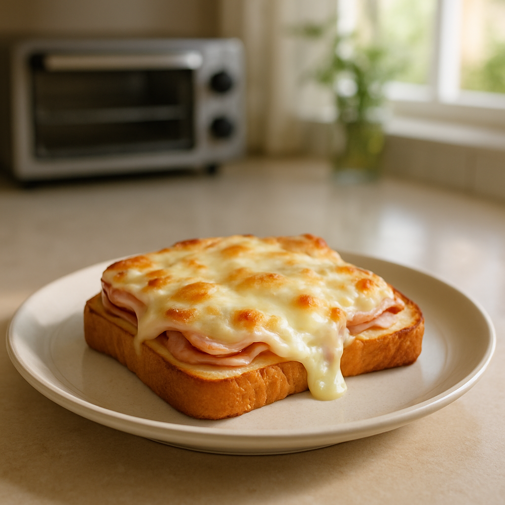 Toaster Oven Ham and Cheese Melt