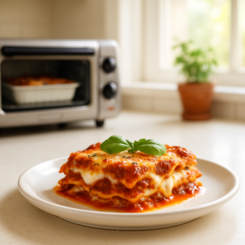 Toaster Oven Mini Lasagna for Two